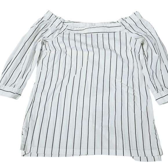 Porophrase Womens Blouse Multi-Color Size Small Cotton Blend Off Shoulder - Picture 2 of 12